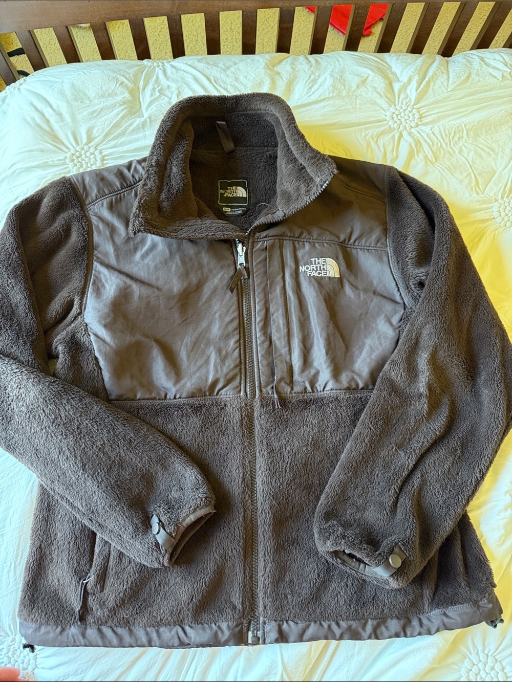 ✅The North Face dark Brown  Denali-Style Fleece Jacket. Medium. Full zip